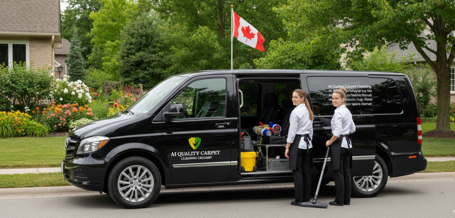 Carpet cleaning calgary black van